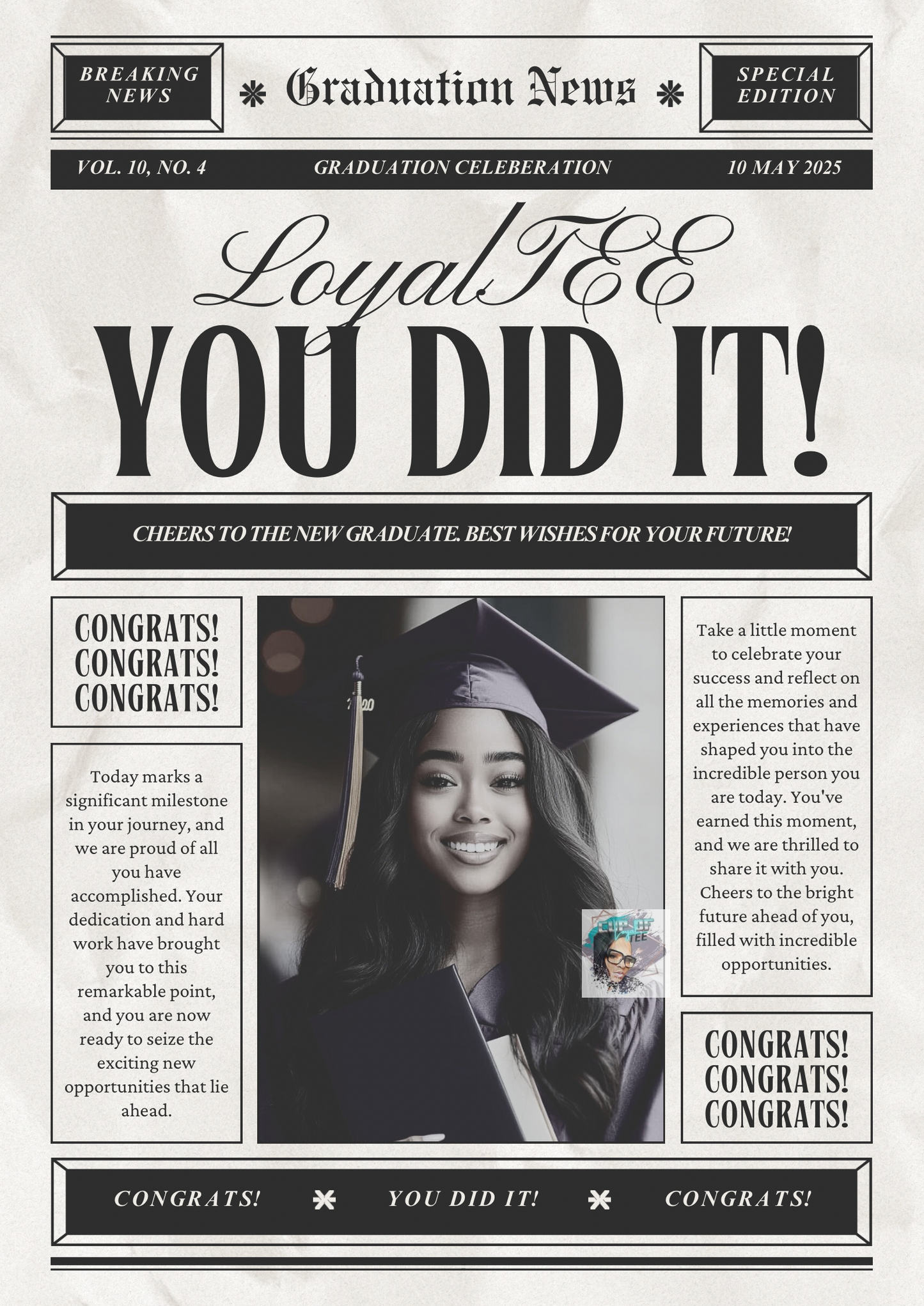 Graduation Announcement/NewsLetter/Invitation