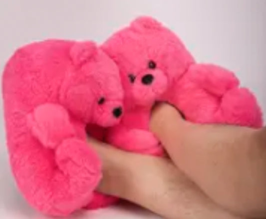 Plush Teddy Bear House Shoes