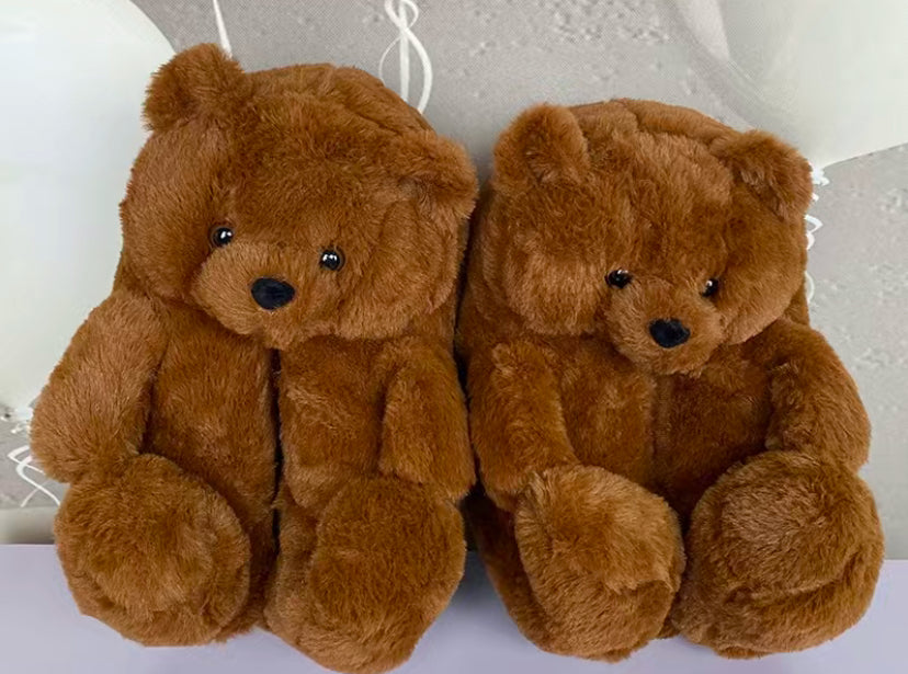 Brown Teddy Bear Plush shoes
