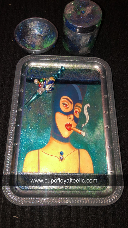Smoking CatLady Rolling Tray