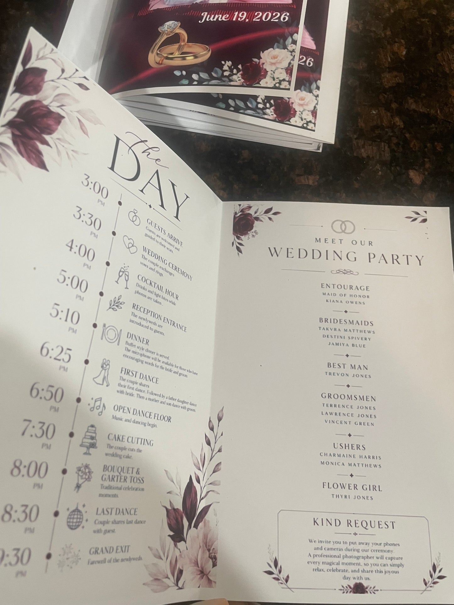Elegant Wedding Programs