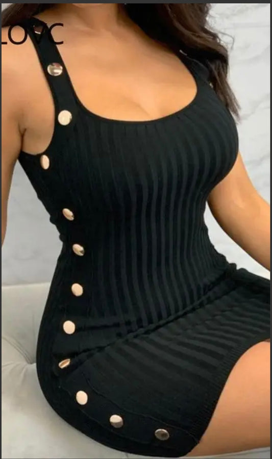 Sexy black fitted dress